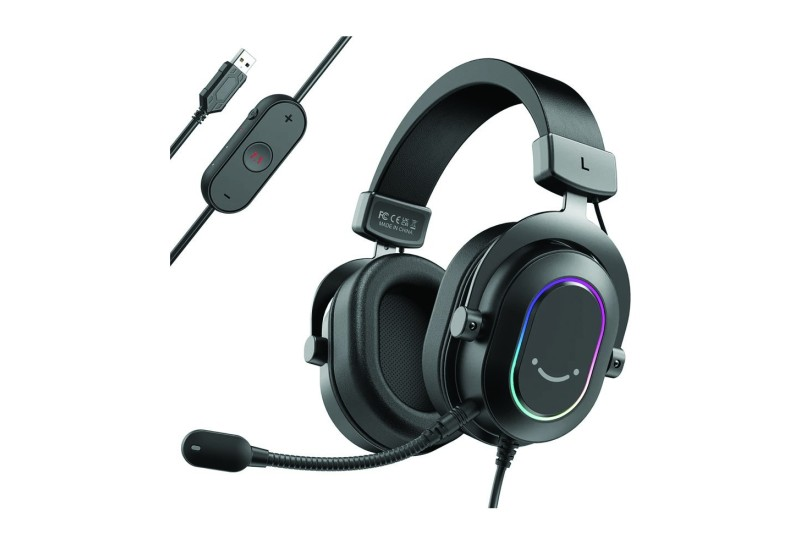 FIFINE H6 USB Headset with 24-bit, 7.1 Surround Sound, EQ modes, RGB, Volume & Mute Control,